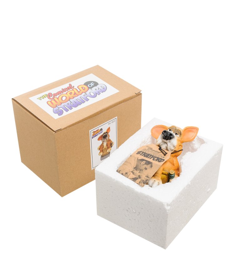 Статуэтка Собака Фоксхаунд Желаю полной золотой чаши The Comical World of Stratford RV-905, упаковка