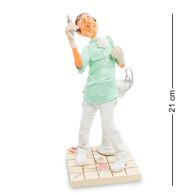 Маленькая Статуэтка Стоматолог с удаленным зубом - The Dentist Forchino FO-84005