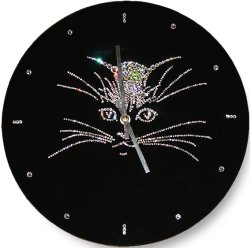 Часы с кристаллами Swarovski - Кошка