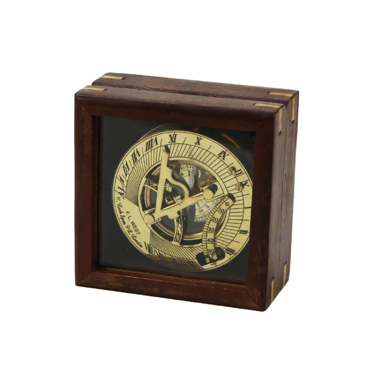 Морской компас в деревянном футляре Nautical NA-16029, сборный вид