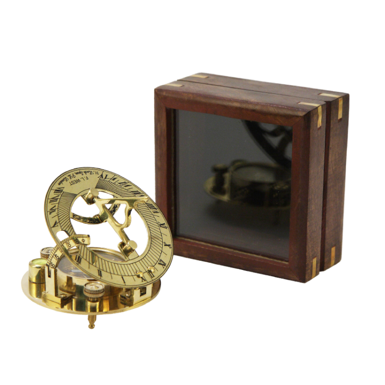 Морской компас в деревянном футляре Nautical NA-16029, разборный вид