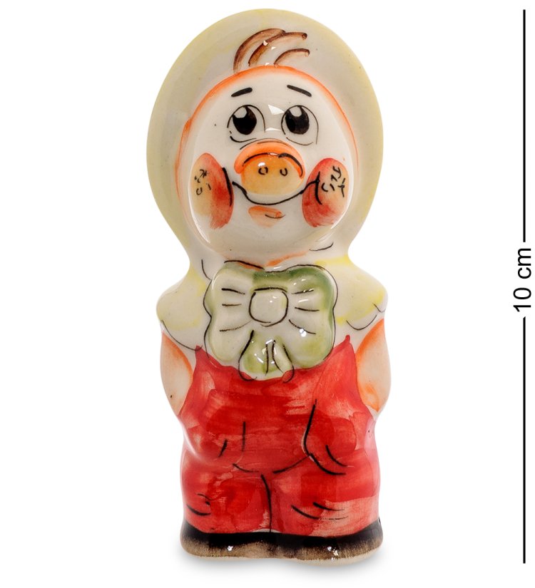 Статуэтка Поросенок Фунтик большой Цветная гжель ГЛ-473