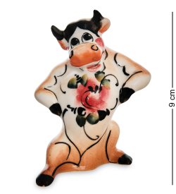 Статуэтка Бык Геракл символ 2021 года Цветная гжель