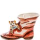 Статуэтка Сапожок с котиком Цветная гжель ГЛ-575