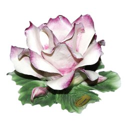 Подсвечник из фарфора сиреневая Роза