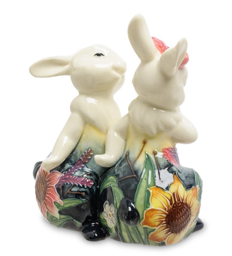 Статуэтка из фарфора Пара Кроликов Pavone JP-31/17, оборотная сторона