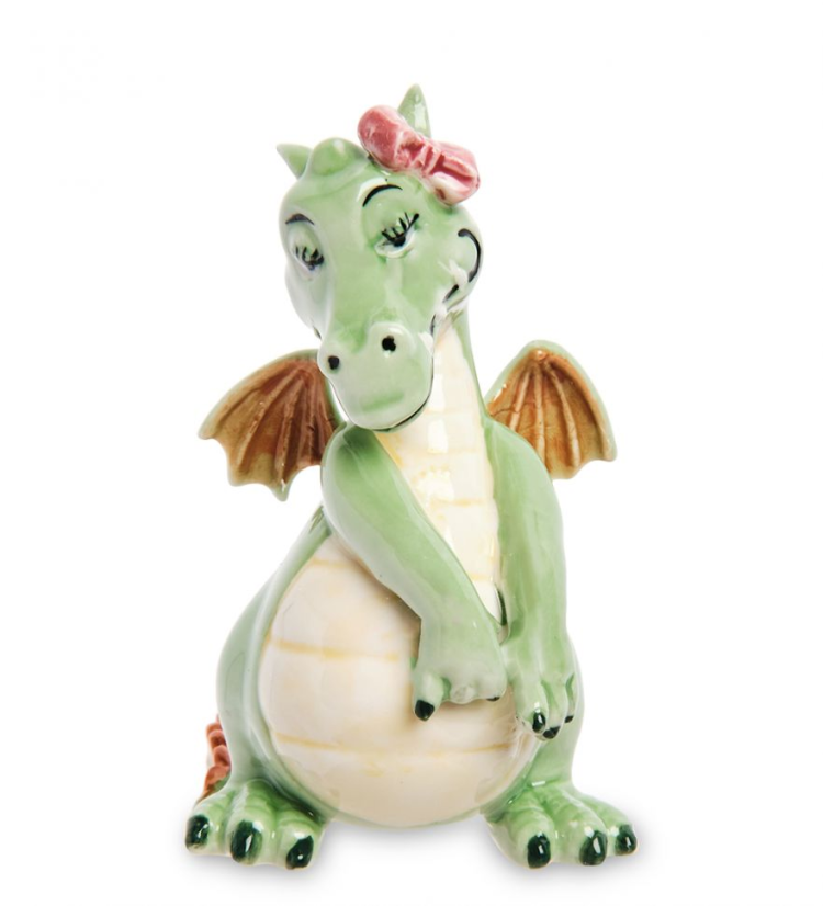 Статуэтка из фарфора Стеснительная Дракониха Pavone JP-41/15