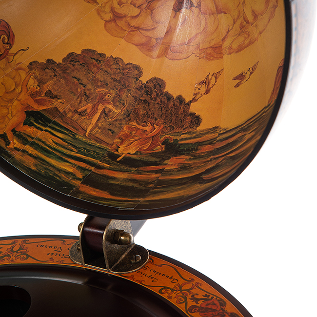 Настольный Глобус-бар с ножками диаметр 33 см Jufeng JG33040RR00, увеличенный вид крепления