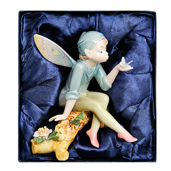 Фигурка из фарфора Девушка-эльф на ветке Pavone JP-07/ 9, упаковочный вид