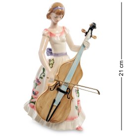 Статуэтка из фарфора Девушка с виолончелью
