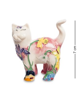 Статуэтка из фарфора Мартовский кот в цветочках