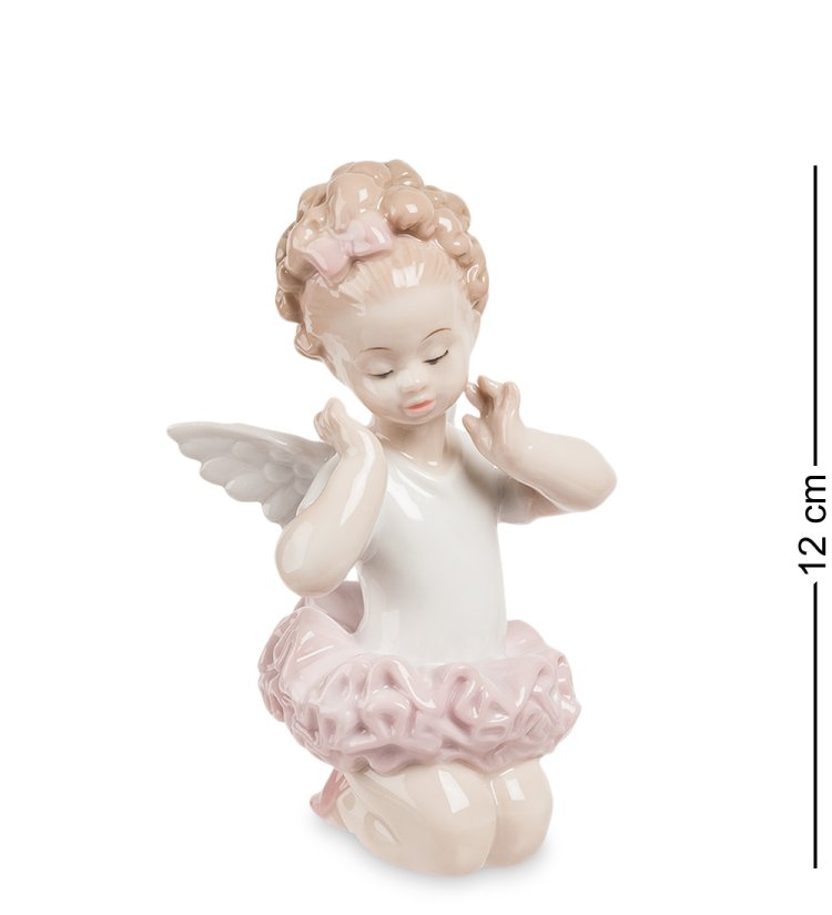 Статуэтка из фарфора Балерина ангелочек в розовом платье Pavone JP-27/ 11