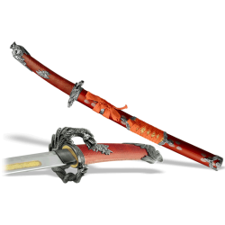 Меч самураев Вакидзаси Красный Дракон