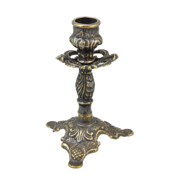 Подсвечник на 1 свечу трилистник, антик