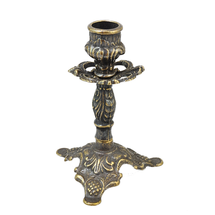 Подсвечник на 1 свечу трилистник, антик Alberti Livio AL-80-323-ANT