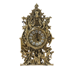 Каминные часы из бронзы Охотник, золотые