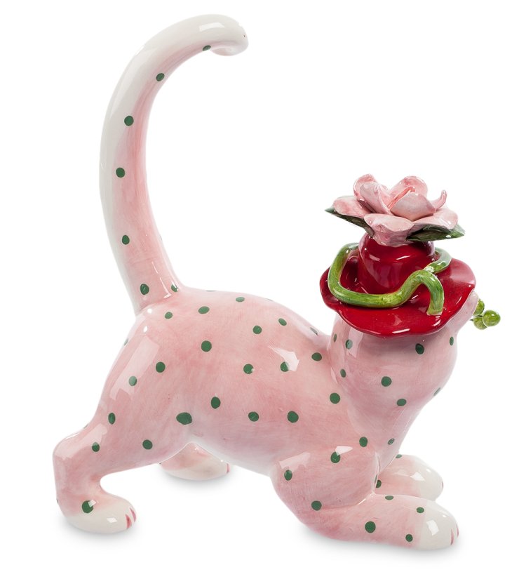 Статуэтка из керамики Кот Горох Pavone CMS-31/54, фотография сбоку