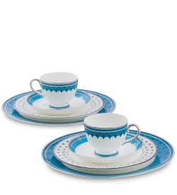 Чайный набор на 2 персоны с 4 тарелками Византия