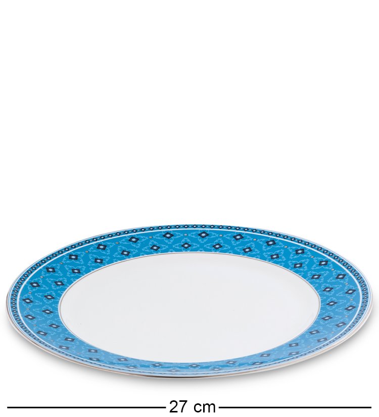 Чайный набор на 2 персоны с 4 тарелками Византия Pavone JK-188, фотография тарелки 27 см