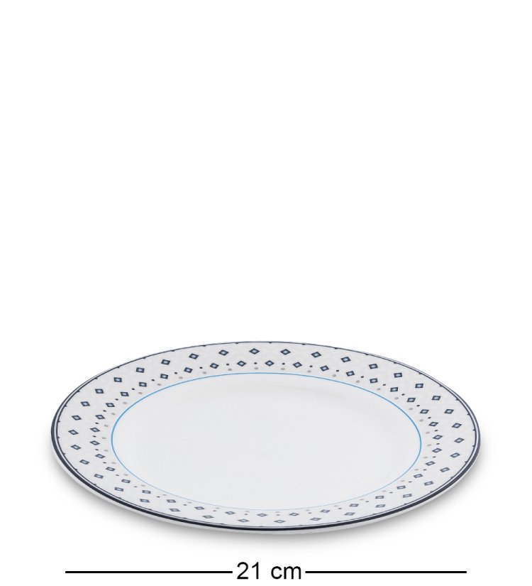 Чайный набор на 2 персоны с 4 тарелками Византия Pavone JK-188, фотография тарелки 21 см