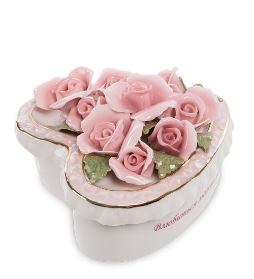 Шкатулка из керамики Вечная любовь Pavone CMS-45/ 1, вид профиль