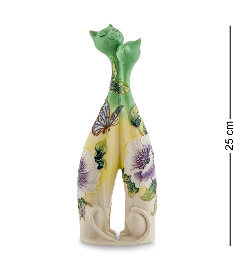 Ваза из фарфора для цветов Парочка кошек Камелия Pavone JP-98/27