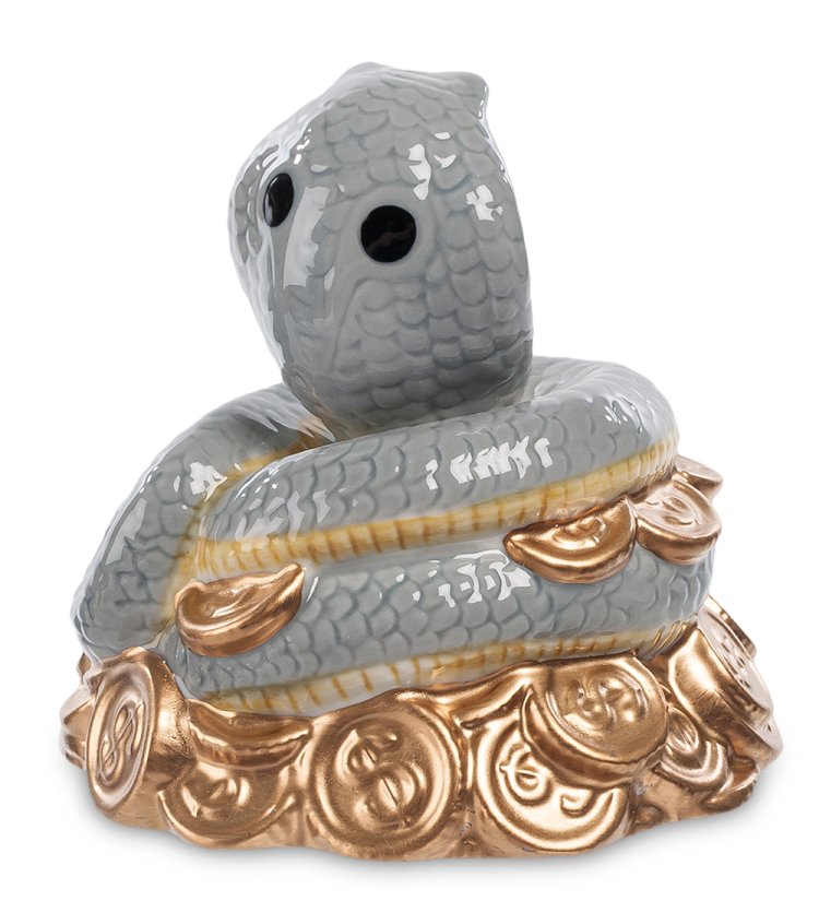 Фигурка из керамики Змея - к богатству Pavone CMS-37/ 2, фотография со спины