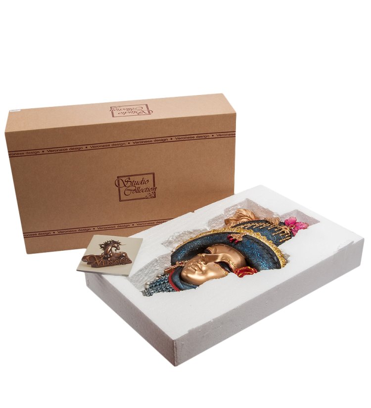 Венецианская маска Леди в шляпе - Прима Veronese WS-368, упаковочный вид