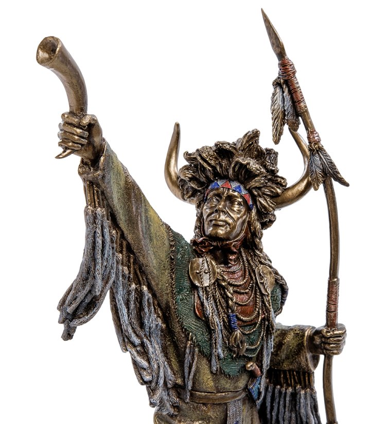 Статуэтка Главенствующий Индейский вождь Veronese WS-439, портретный вид