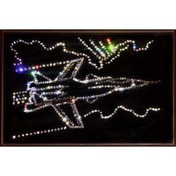 Картина Су-27 c кристаллами Swarovski