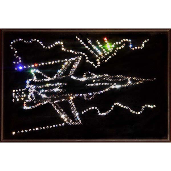 Картина Су-27 c кристаллами Swarovski
