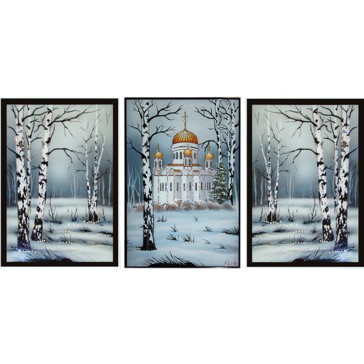 Картина Композиция Владимирский собор c кристаллами Swarovski