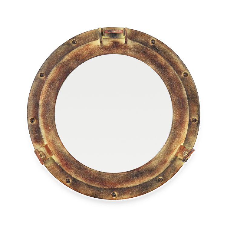 Зеркало Иллюминатор антик, диаметр 43 см