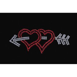 Картина Два Сердца c кристаллами Swarovski