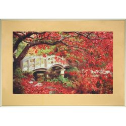 Картина Осень c кристаллами Swarovski