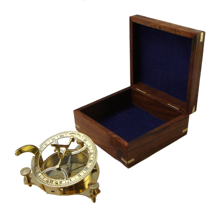 Морской компас в футляре из дерева Nautical NA-1631-B, разборный вид