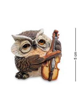 Маленькая Фигурка Сова - Виолончелист