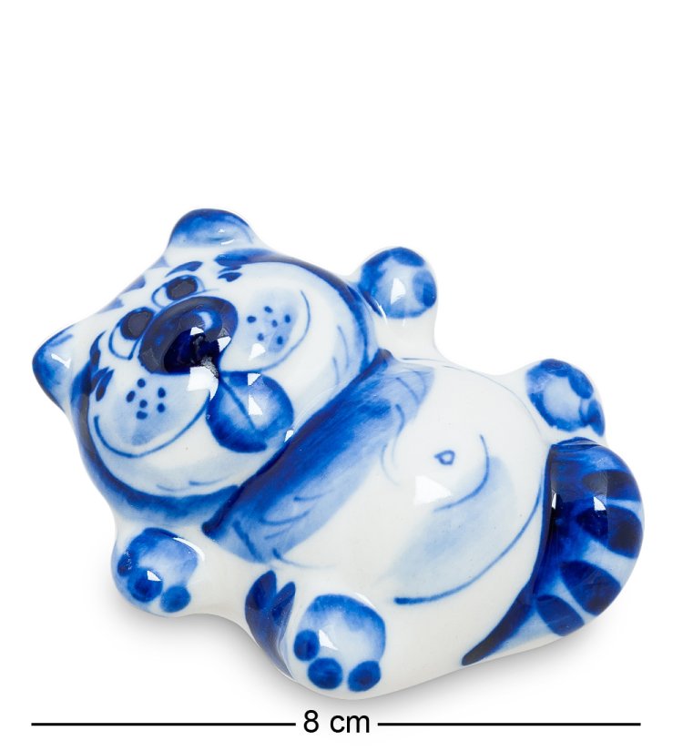 Фигурка Кот-Дурак Голубая гжель ГЛ-168