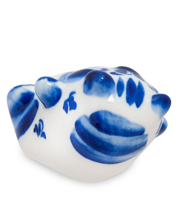 Фигурка Кот-Дурак Голубая гжель ГЛ-168, фотография со спины