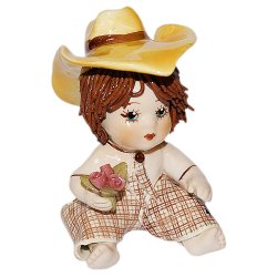 Статуэтка из фарфора Мальчик сидящий в шляпе