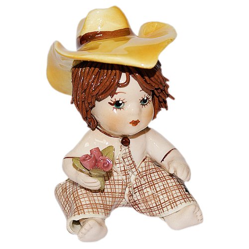 Статуэтка из фарфора Мальчик сидящий в шляпе