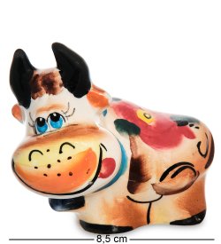 Статуэтка Бык Прохор символ 2021 года Цветная гжель