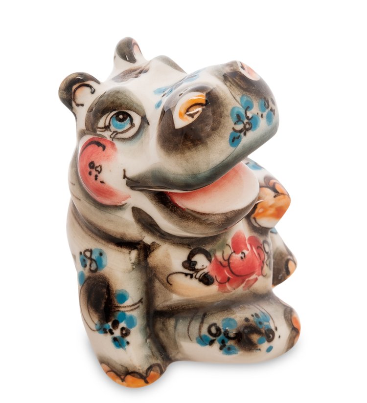 Фигурка Бегемот Цветная гжель ГЛ-577, фотография 2