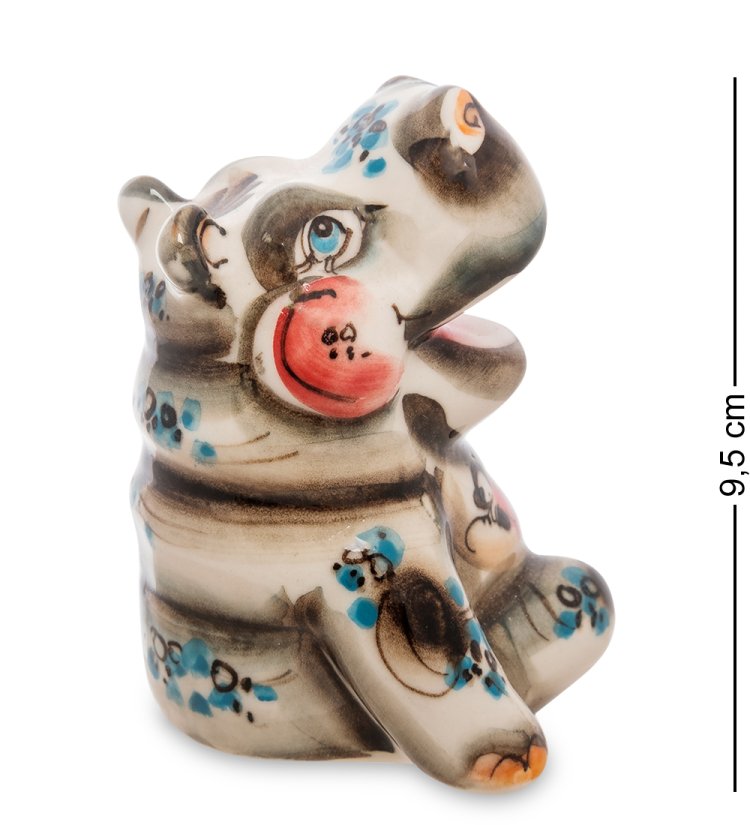 Фигурка Бегемот Цветная гжель ГЛ-577, фотография 3