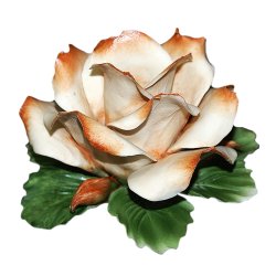 Подсвечник из фарфора бежевая Роза