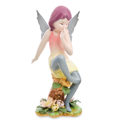 Фигурка из фарфора Девушка-эльф на пеньке