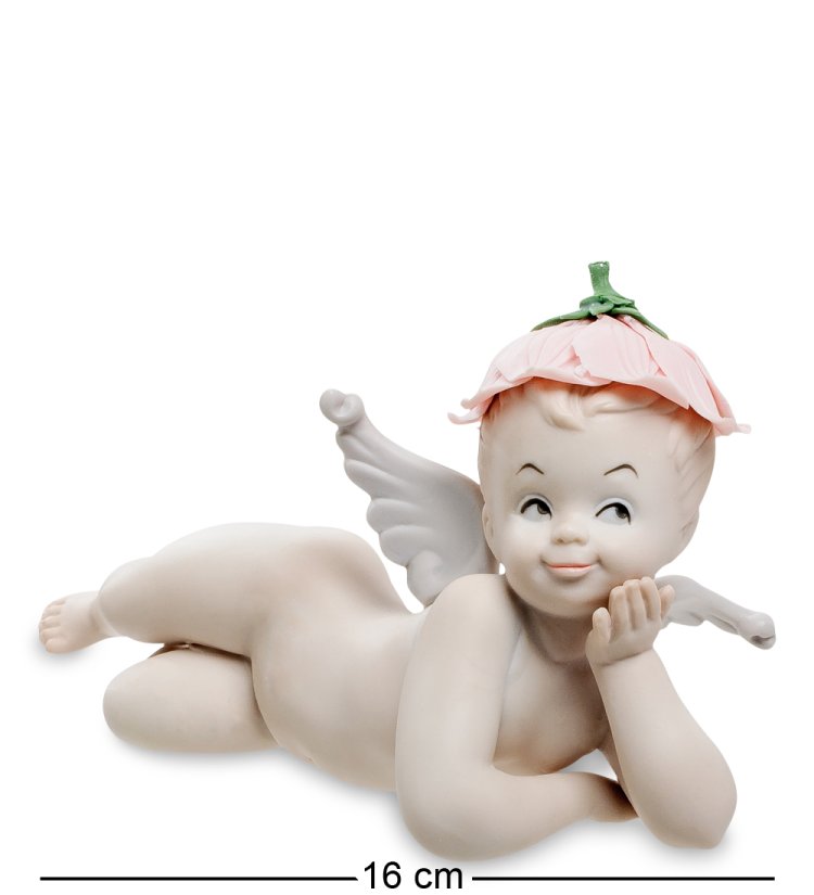 Статуэтка из бисквитного фарфора Амурчик лежит Pavone JP-13/ 1