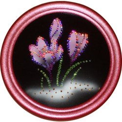 Картина Синие подснежники c кристаллами Swarovski