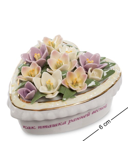 Шкатулка из керамики Весеннее сердце Pavone CMS-45/ 2