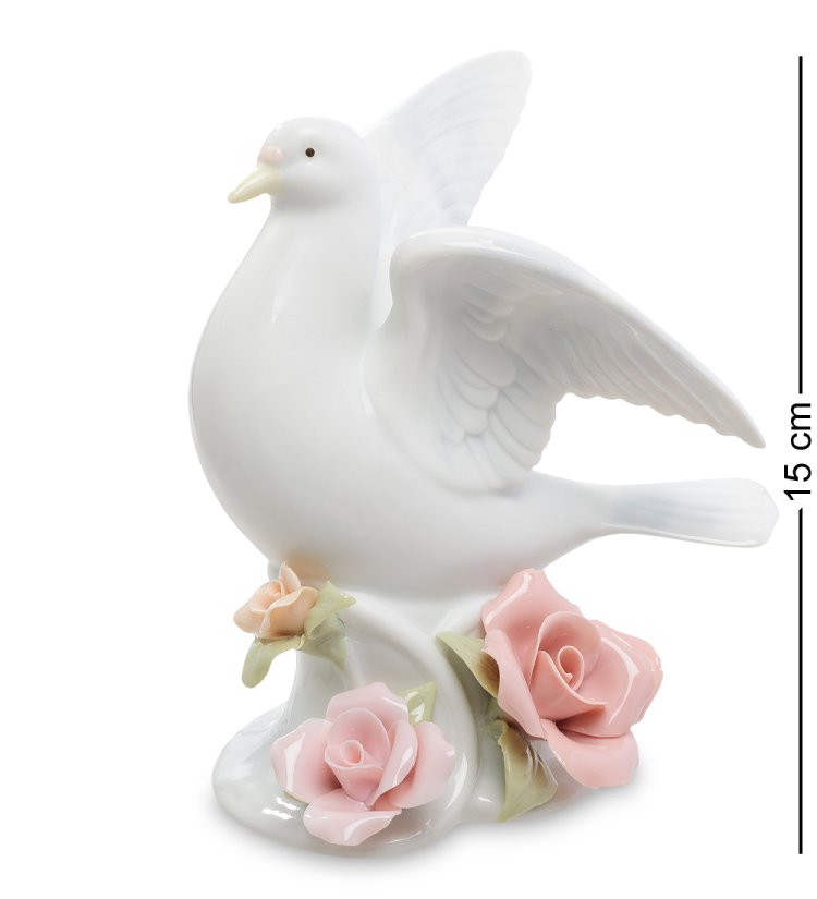 Светильник из фарфора Голубь на цветах Pavone CMS-10/ 7